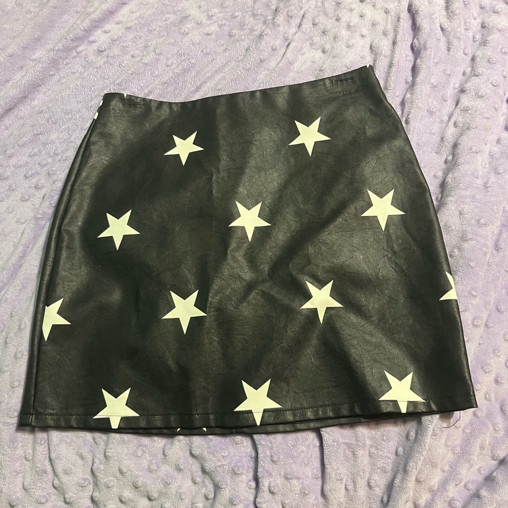 Altar’d State black faux leather skirt